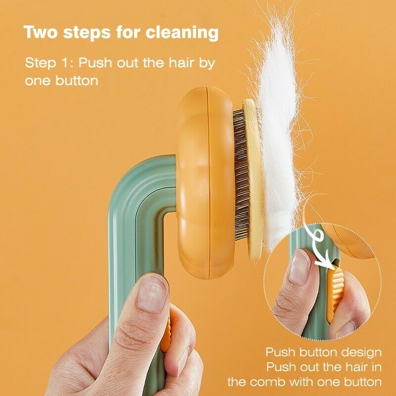 Self Cleaning Pet Slicker Brush for Dogs Cats Removes Undercoat Mats